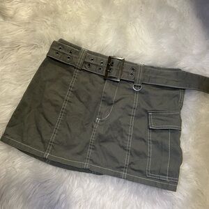 Forever 21 Olive Mini Skirt with Belt